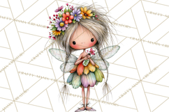 Sweet Little Fairies PNG, Cute Fairy Clip Art Product Image 10