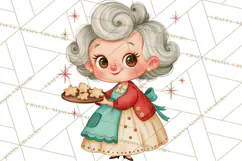Atomic Age Christmas Clipart PNG, Retro 1950's Winter Decor Product Image 5