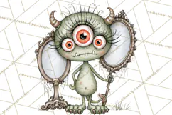 Monster Pet Groomers Halloween Clipart PNG Product Image 5