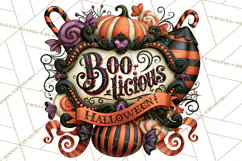 Retro Halloween Candy Shop Clipart PNG Product Image 5