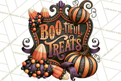 Retro Halloween Candy Shop Clipart PNG Product Image 2