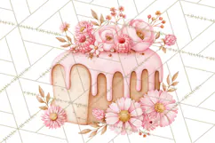 Pink Autumn Bakery Clipart PNG Product Image 2