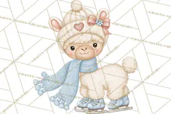 Winter Skating World Animals PNG Product Image 2