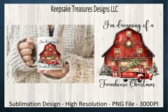 I'm Dreaming Of A Farmhouse Christmas Sublimation PNG Design Product Image 3