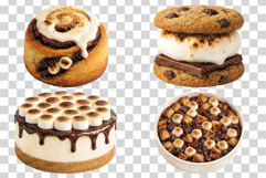 Smores Dessert | Watercolor PNG Chocolate Marshmallow Bakery Product Image 6