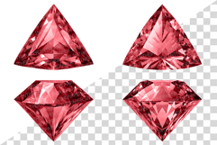 Red Gemstone | Watercolor ClipArt PNG Jewel Crystal Ruby Product Image 6