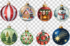 Christmas Tree Ball | Watercolor Ornament Clip art Holiday Product Image 6