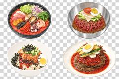 Korean Summer Health Food | Watercolor Cuisine Clipart PNG Product Image 6
