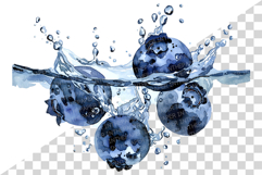 Blueberry PNG | Watercolor Fruit Sweet Juicy Summer Fresh Product Image 6
