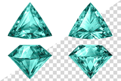 Mint Gemstone | Watercolor ClipArt PNG Jewel Crystal Cryst Product Image 6