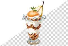 Pear Dessert | Watercolor fruit bakery sweet elegant Clipart Product Image 6