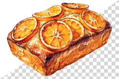Orange Dessert | Watercolor citrus bakery sweets food png Product Image 6