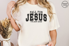 Fall for Jesus He Never Leaves|Christian Faith Fall Quote Product Image 6