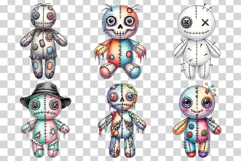VooDoo Doll | Watercolor Creepy Scary Spooky Halloween PNG Product Image 6