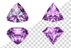 Purple Gemstone | Watercolor ClipArt PNG Jewel Crystal Cryst Product Image 6