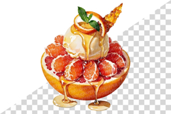 Red Grapefruit Desserts PNG | Watercolor Clipart Ade Drink Product Image 6