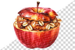 Apple Dessert PNG | Watercolor apple pie cake pastry sweet Product Image 6
