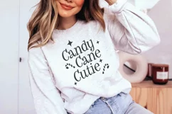 candy cane cutie svg funny retro christmas shirt design pod Product Image 1