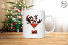 Christmas Dachshund Cocktail Funny Santa Wiener Dog PNG Product Image 5