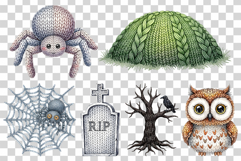 Halloween Knits | Doll spooky Texture Cute pumpkin ghost PNG Product Image 6
