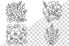 Flower Coloring Page | botanical floral rose tulip sunflower Product Image 6