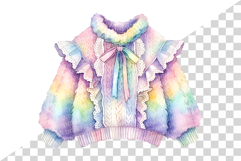 Girl's Winter Sweaters | watercolor clipart cute knit lace Product Image 6