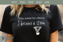 Dark Goth Storm witchy Quote They Asked for Silence svg Product Image 6