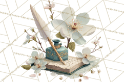 Spring Dark Academia Floral Botanical PNG Clipart Product Image 2