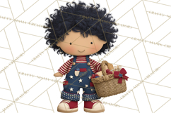 Patriotic Kids Clipart for 4th of July, USA Children PNG Product Image 2