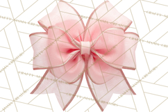 Bows Clipart, Girly Pastel Decorative Png, Layered Satin Product Image 3