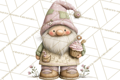 Easter Gnome Clipart, Cute Spring Gnomes PNG Product Image 5
