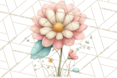 Spring Garden Animals Clipart, Cute Pastel Bunny Chick Lamb Product Image 5