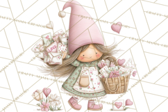Valentine Gnome Clipart PNG, Gnome Girl Valentine Clip Art Product Image 2