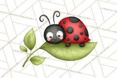 Happy Bug Friends Clipart, Ladybugs, Bees, Butterflies Png Product Image 3
