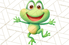 Cute Frog Couple Clipart, Baby Frogs Romantic Png Product Image 3