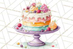 Dinosaur Birthday Clipart PNG, Watercolor Dino Birthday Product Image 4