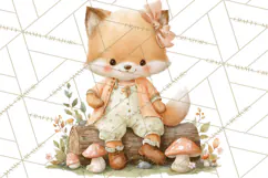 Baby Forest Animals Clipart PNG, Cute Spring Woodland Animal Product Image 4