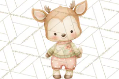 Baby Forest Animals Clipart PNG, Cute Spring Woodland Animal Product Image 5