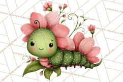 Happy Bug Friends Clipart, Ladybugs, Bees, Butterflies Png Product Image 2