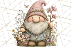 Easter Gnome Clipart, Cute Spring Gnomes PNG Product Image 3