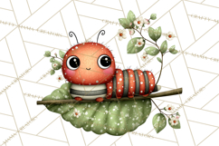 Happy Bug Friends Clipart, Ladybugs, Bees, Butterflies Png Product Image 3