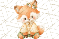 Baby Forest Animals Clipart PNG, Cute Spring Woodland Animal Product Image 3
