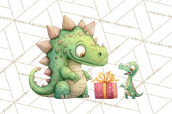 Dinosaur Birthday Clipart PNG, Watercolor Dino Birthday Product Image 4