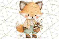 Baby Forest Animals Clipart PNG, Cute Spring Woodland Animal Product Image 4