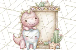 Dinosaur Dentist Clipart Cute Pediatric Dental PNG Product Image 5