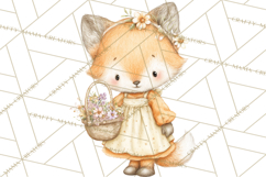 Baby Forest Animals Clipart PNG, Cute Spring Woodland Animal Product Image 5
