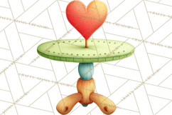 Cute Frog Couple Clipart, Baby Frogs Romantic Png Product Image 2