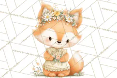 Baby Forest Animals Clipart PNG, Cute Spring Woodland Animal Product Image 2