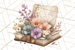 Spring Dark Academia Floral Botanical PNG Clipart Product Image 4
