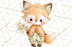 Baby Forest Animals Clipart PNG, Cute Spring Woodland Animal Product Image 3